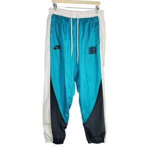 Nike Starting 5 Basketball Pants Men's XL Teal Black White Ripstop Windbreaker